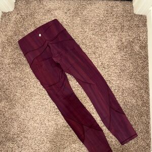 Lululemon Burgundy Capri Leggings - Size 4